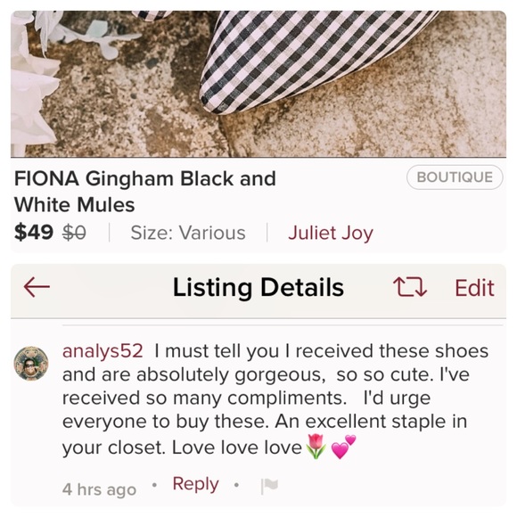 SALE✨ FIONA Gingham Black and White Mules - Picture 3 of 7